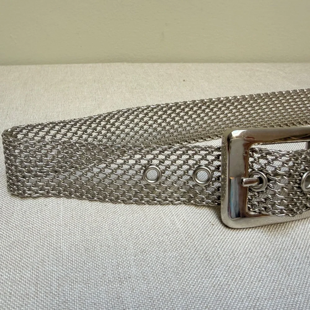 Silver Mesh Chain Belt Size Medium